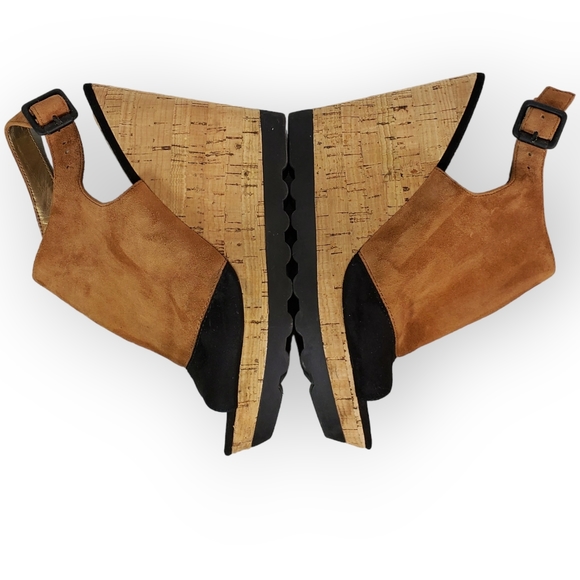 SOLD SOLD Sam Edelman Kenya Cork Peep Toe Wedges - Picture 6 of 12